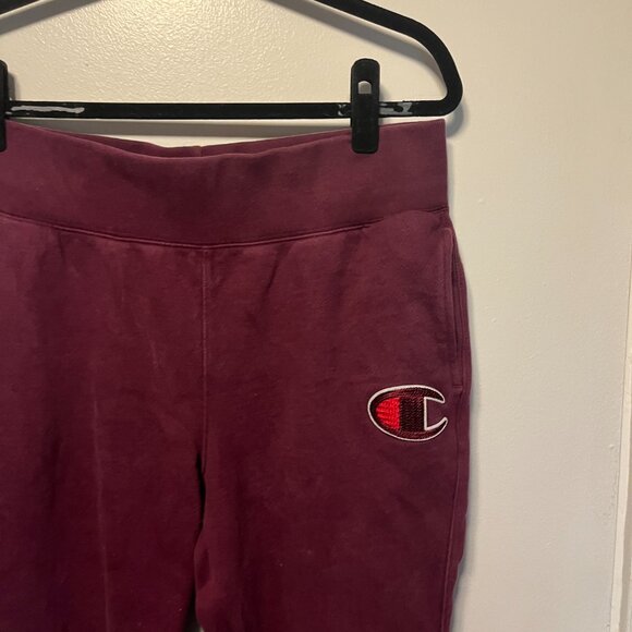 Champion Reverse Weave Jogger Sweatpants Maroon – Men's Large - Picture 2 of 4